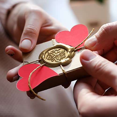 500 Pcs Octagon Sealing Wax Beads Bronze Wax Seal Beads with 4 Pcs Tea Candles and 1 Pcs Wax Melting Spoon for Crafts Letter Wine Greeting Cards Sealing (7.7603 Ounce)