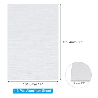 6061 T651 Aluminum Sheet Metal 4 x 6 x 1 (3 Count)