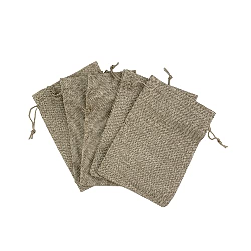 Pack of 25 Burlap Gift Bags with Drawstring Linen Jewelry Pouches Wedding Hessian Jute Bags for Birthday Jewelry and Treat Pouches Party Wedding Favors Gift Art and DIY Craft