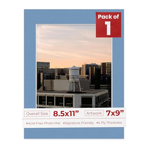 8.5x11 Mat Bevel Cut for 7x9 Photos