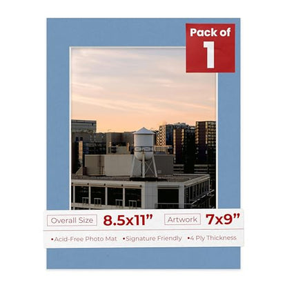 8.5x11 Mat Bevel Cut for 7x9 Photos
