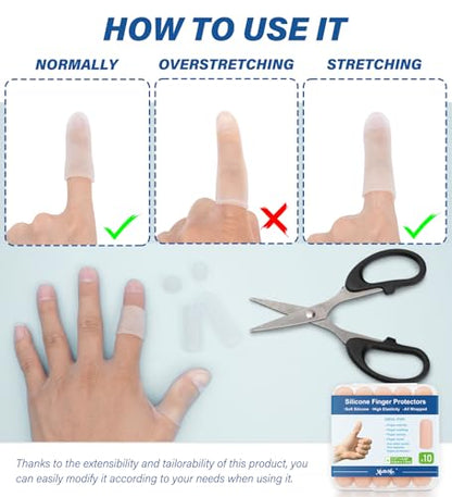 Gel Finger Cots Protectors (10 Count)