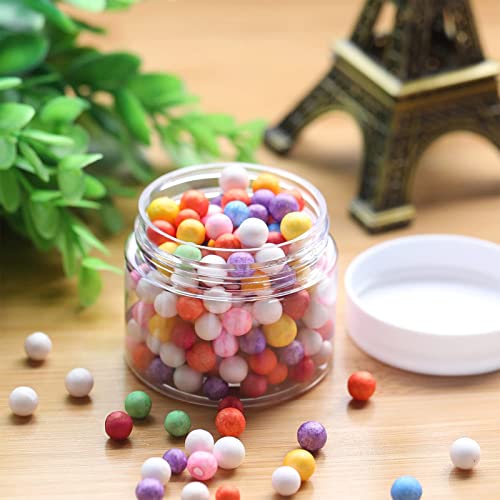 12 Pack 3 oz Plastic Container Jars with Lids Round Clear Travel Cosmetic Container Jars for Toiletries (12 Count)