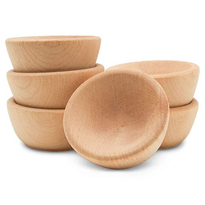 Wooden Craft Bowls Unfinished 2 (50 Count)