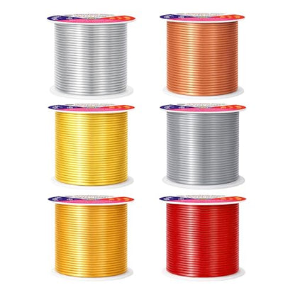 16 GA Gray Copper Red Assorted Anodized Aluminum Craft Wire (6 Count)
