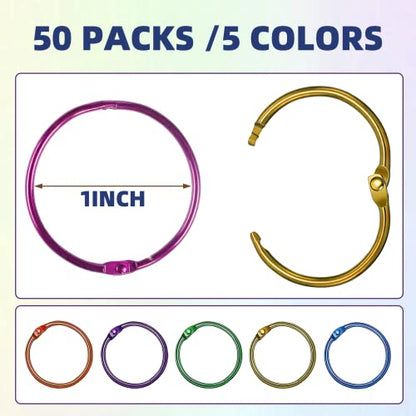50 Pcs Binder Rings (50 Count)