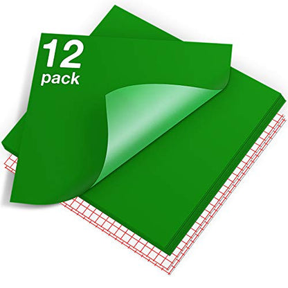 Glossy Green Permanent Vinyl 12 Pack 12x12 Compatible with Cricut