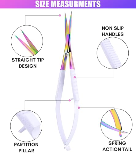 Cross Edge Spring Scissors 5 Inch straight Stainless