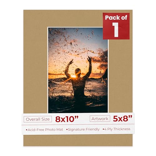 8x10 Mat Bevel Cut for 5x8 Photos