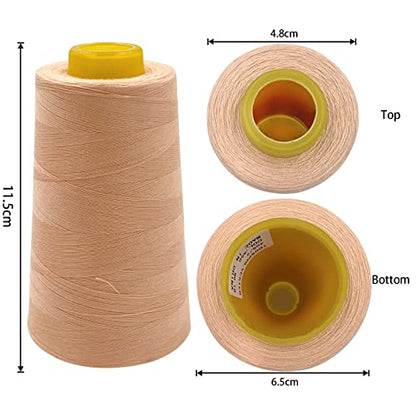 4 Cones of 3000 Yards Each Spool Thread for All Purpose (36000 Foot)