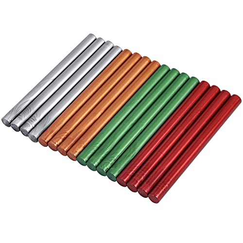 16Pcs Christmas Sealing Wax Sticks for Wax Seal Stamp (16 Count)