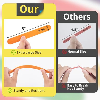 90Pcs 8 Inch Jumbo Craft Sticks (90 Count)