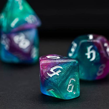 DND Dice Set D&D Polyhedral Dice with Dice Bag (7 Count)