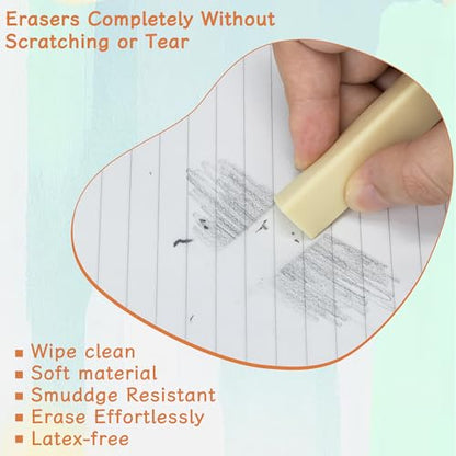 Pencil Erasers 6 Pieces (6 Count)