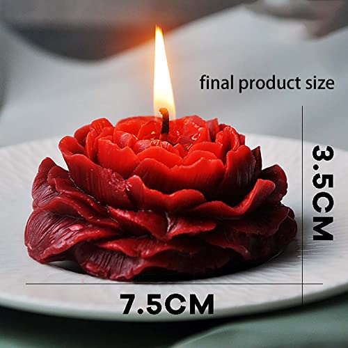 Peony Rose 3D Flower Resin Cake Mold