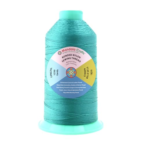 Size 138 420D T135 Turquoise Bonded Nylon Thread (3750 Foot)