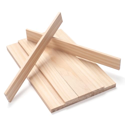 Wood Trim Strips Slats for Crafts (15 Count)