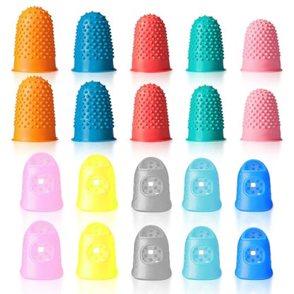 20 Pieces Rubber Finger Covers for Hand Sewing with Finger Protection (20 Count)