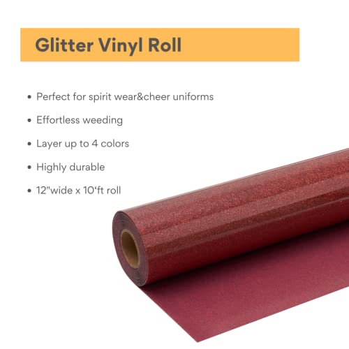 Red Glitter HTV Roll