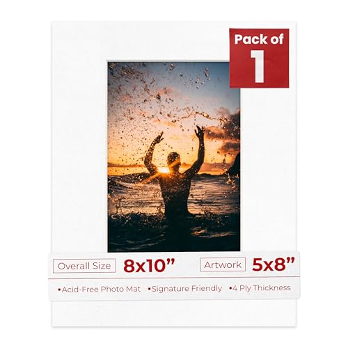 8x10 Mat Bevel Cut for 5x8 Photos