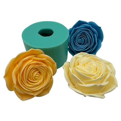 3D Epoxy Resin Flower Mold Handcrafted Soap Candle Wax Silicone Molds Chocolate Mousse Cake Mold Decorated Aroma Gypsum Polymer Craft Mould