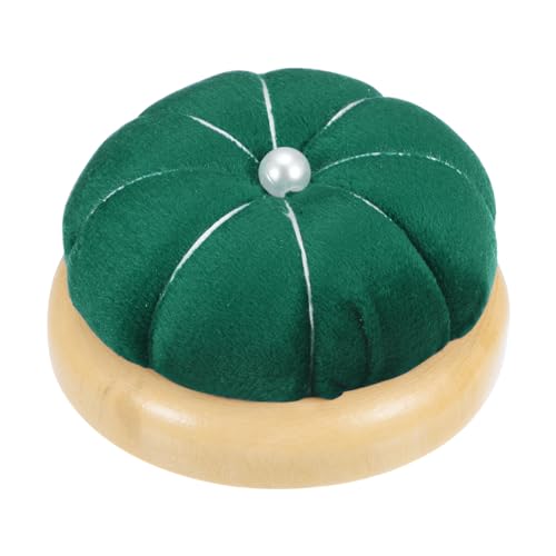 Wooden Base Pin Cushion Japanese Style Cute Needle Holder Pincushions Round for Sewing Quilting Needlework DIY Crafts
