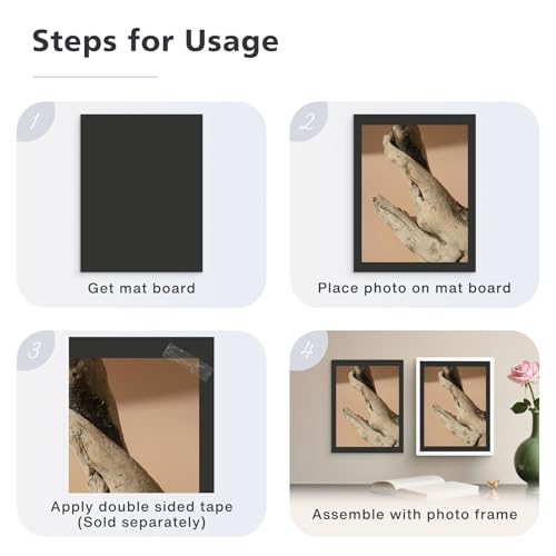 50 Pack 8.5x11 Uncut Photo Mat Matboards