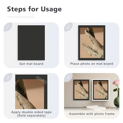 50 Pack 8.5x11 Uncut Photo Mat Matboards