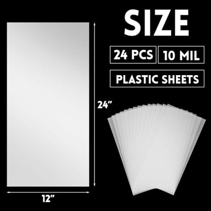 24 Pack 10 Mil Blank Stencil Sheets (24 Count)