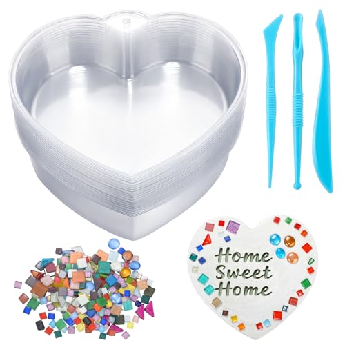 24 Pcs Stepping Stone Kit Includes Concrete Mold (24 Count)