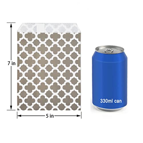 100 Pcs Grey Candy Buffet Bags