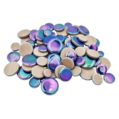 200g Iridescent Round Mosaic Tiles for Crafts Bulk