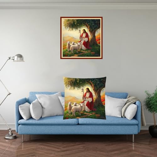 Stamped Cross Stitch Kits for Adults Beginners Pillow Needlepoint Kit with Embroidery Pattern Needlework Kit Prestamped Stitches Kit 11CT Cross Stitching