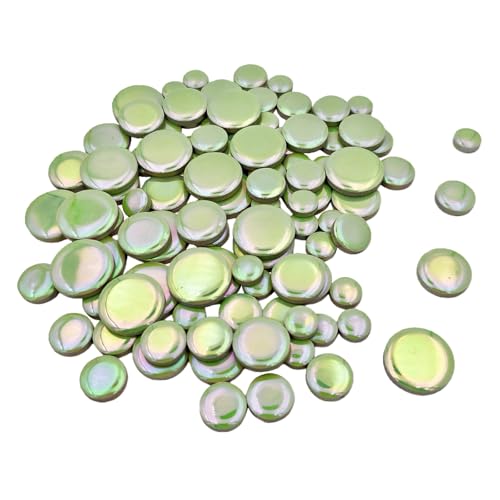200g Iridescent Round Mosaic Tiles for Crafts Bulk