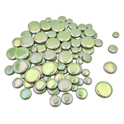 200g Iridescent Round Mosaic Tiles for Crafts Bulk