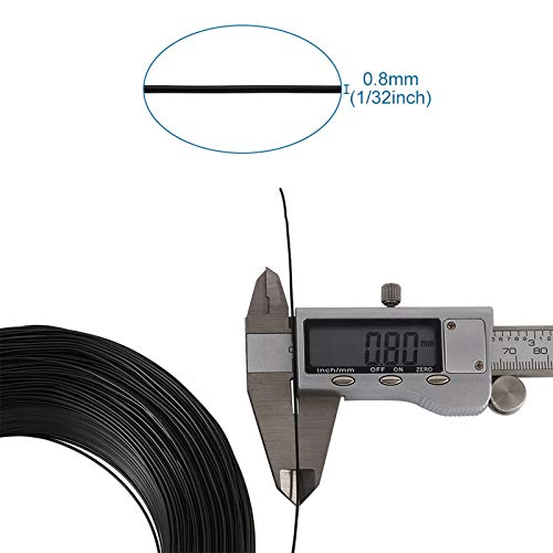 984 Feet 0.8mm Black Aluminum Wire Bendable Metal Craft Wire String for Beading Sculpting Jewelry Making (984 Foot)