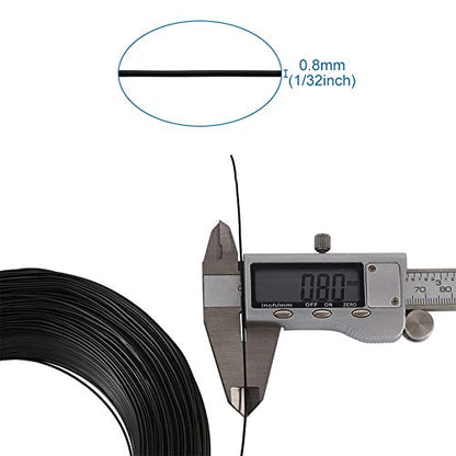 984 Feet 0.8mm Black Aluminum Wire Bendable Metal Craft Wire String for Beading Sculpting Jewelry Making (984 Foot)