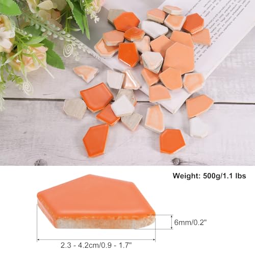 500g 1.1LB Irregular Ceramics Mosaic Tiles