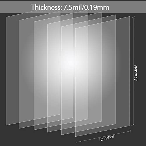 12 Pack 7 mil Blank Stencil Sheets 12 x 24 inch Mylar Sheet (12 Count)