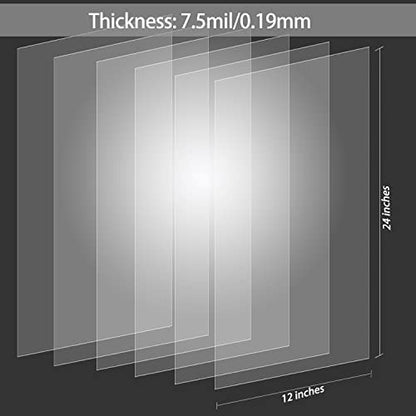 12 Pack 7 mil Blank Stencil Sheets 12 x 24 inch Mylar Sheet (12 Count)