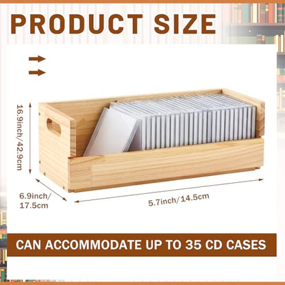 2 Set Wooden CD Storage Box (2 Count)