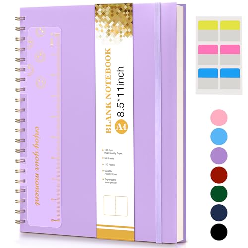 Blank Spiral Notebook Journal 8.5” x 11”
