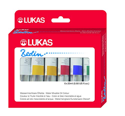Berlin Pro Artists Water Mixable Oil Paint Set of 6 (4.05 Fl Oz)