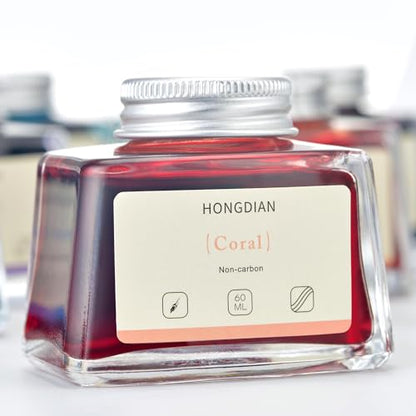 Hongdian Fountain Pen Bottled Ink Coral Color