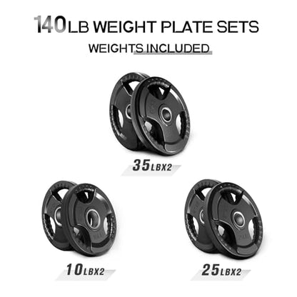 Olympic Rubber Grip Weight Plates (6 Count)