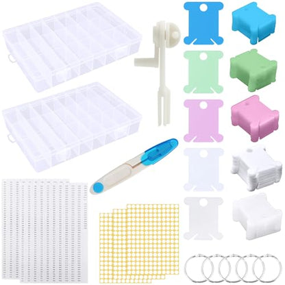 Yuahar 265Pcs Embroidery Floss Organizer Kit