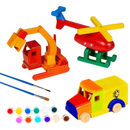 Wood Vehicle Building Toy Kit