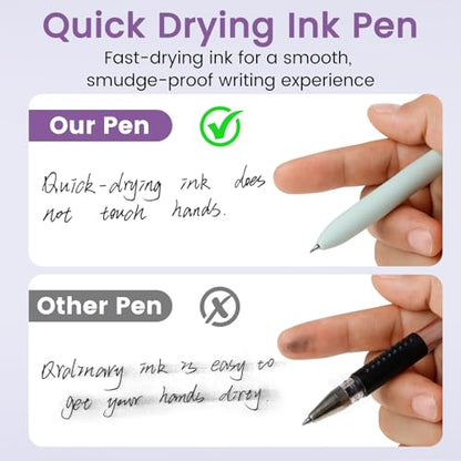 Gel Pens 6pcs 0.7mm Fine Point Black Ink Quick Dry Pens (6 Count)