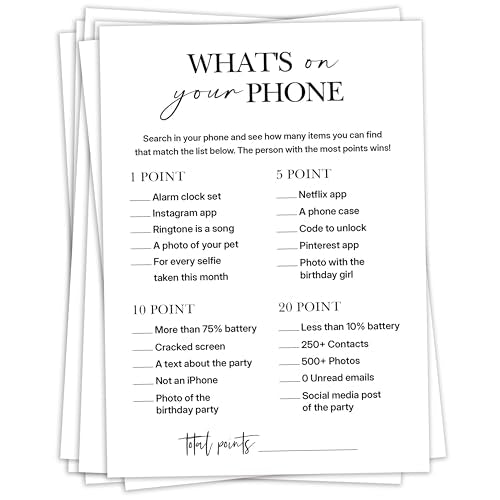Birthday Party Game for Adults (25 Count)