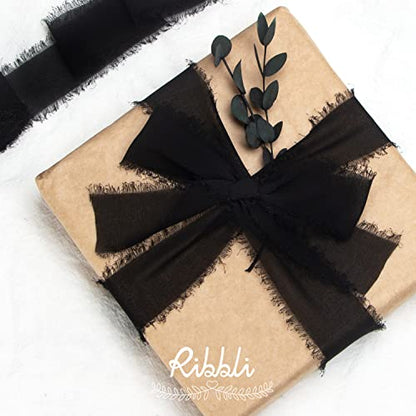Black Chiffon Ribbon 1 (60 Foot)